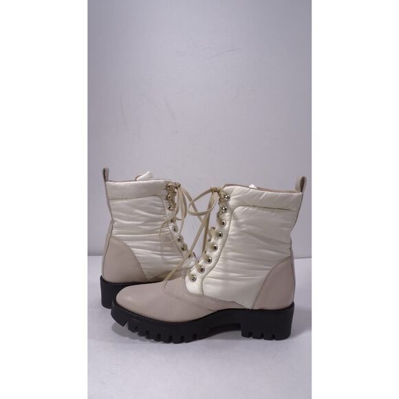 Theory Women's Laced Boot Nylon Ankle Boots Booties NWOB 498 Sz 37 - Picture 3 of 9